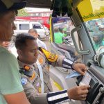 satlantas polresta bukittinggi cek kondisi bus