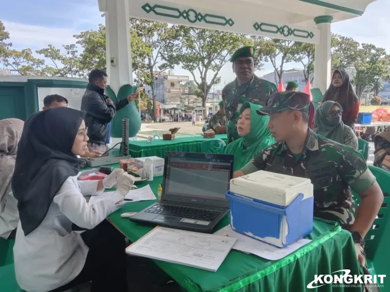 HUT TNI ke-80, Kodim 0304/Agam dan PMI Bukittinggi Gelar Bhakti Kesehatan