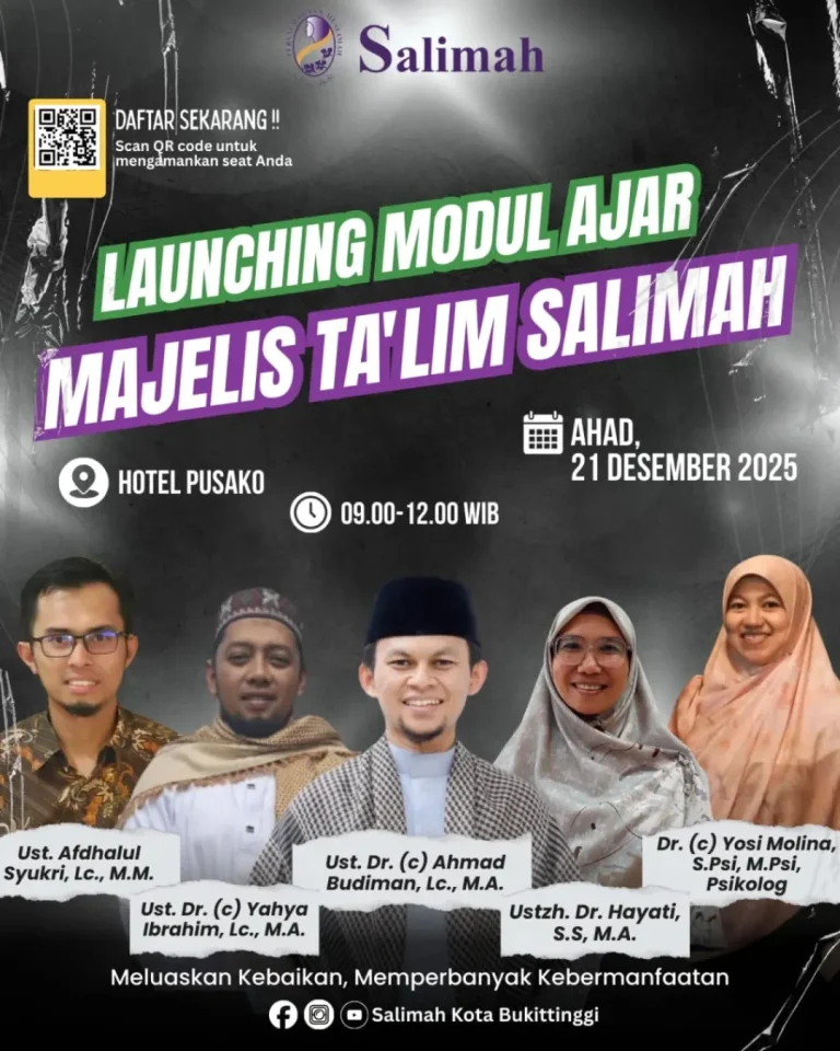 Salimah Kota Bukittinggi Resmi Launching Modul Majelis Ta'lim