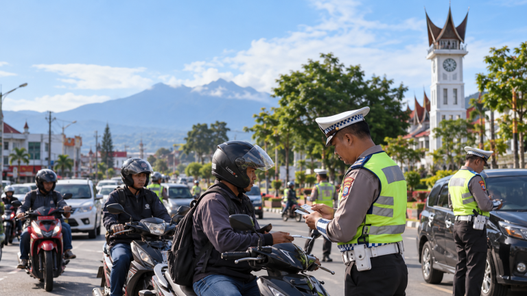 Razia Kendaraan di Bukittinggi selama 2 Pekan